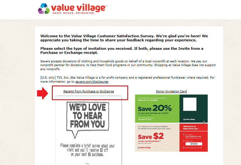 Value Village Listens 19 Digit Customer Code