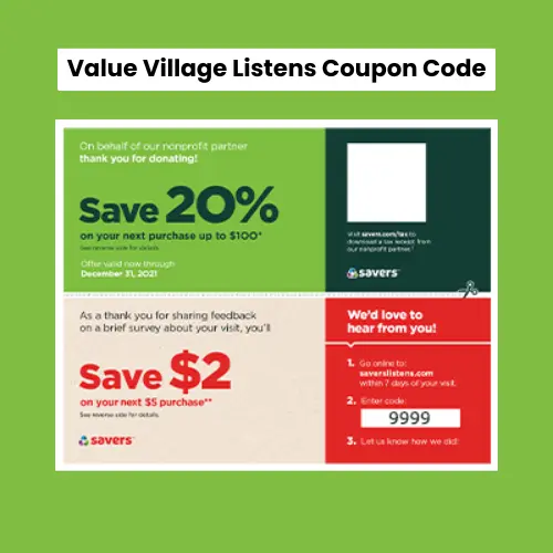 Value Village Listens Coupon Code